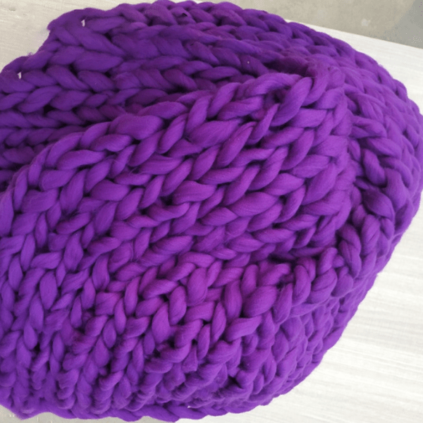 Plaid Grosse Maille Violet | Univers Plaid