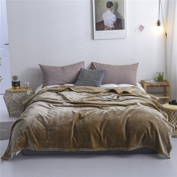 Plaid Polaire Luxueux Beige | Univers Plaid